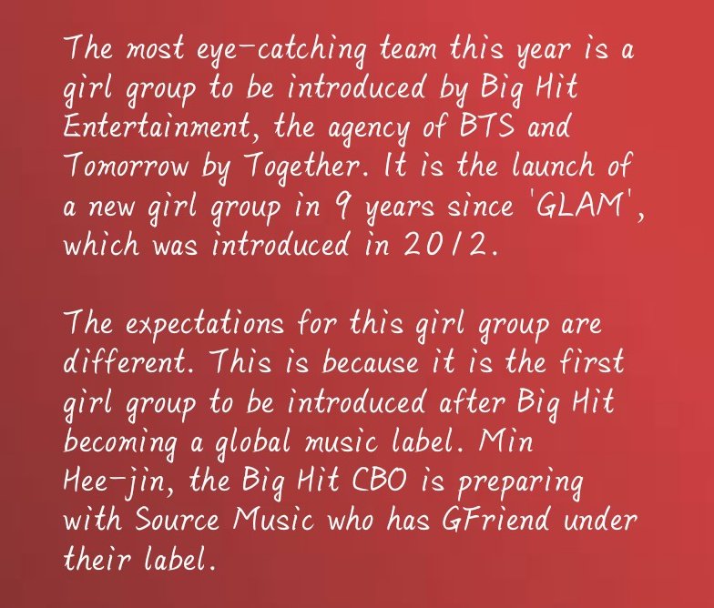 plus_updates's tweet photo. [ 📰 #ARTICLE ]

Min Hee-jin, The Big Hit CBO is preparing the New Girlgroup with Source Music who has GFriend under their label

🖇️ https://t.co/ugPm7rlkfH

#SOURCEMUSIC #BIGHIT #쏘스뮤직 #빅히트 #PGNGG https://t.co/KfkETsYAKp