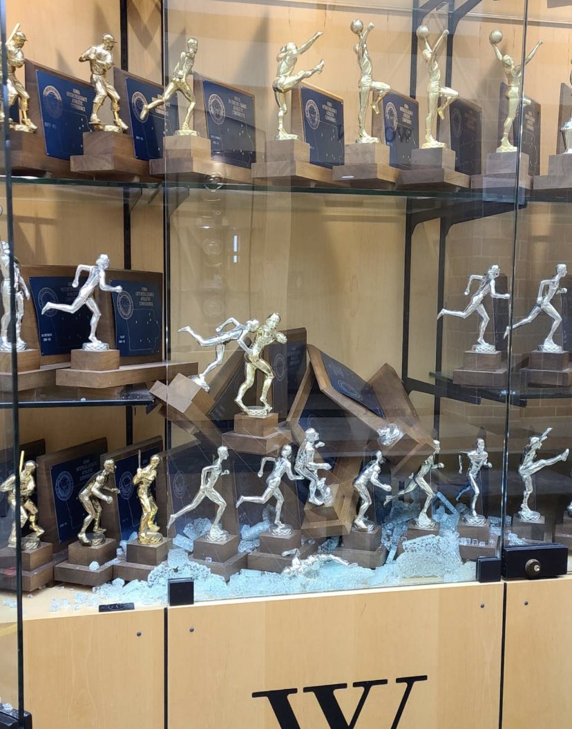 WartburgTennis's tweet photo. Wartburg: the college that wins so much we break the trophy case https://t.co/RvXlalc2AW