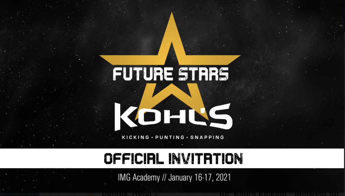 JackMowrey1's tweet image. Blessed to be officially invited to the Kohls Future Stars invitational at IMG in Bradenton, FL. @AKHS_Football @Coach_Casper @KohlsKicking @CoachSidders @KohlsSnapping @holmes_breon #2023