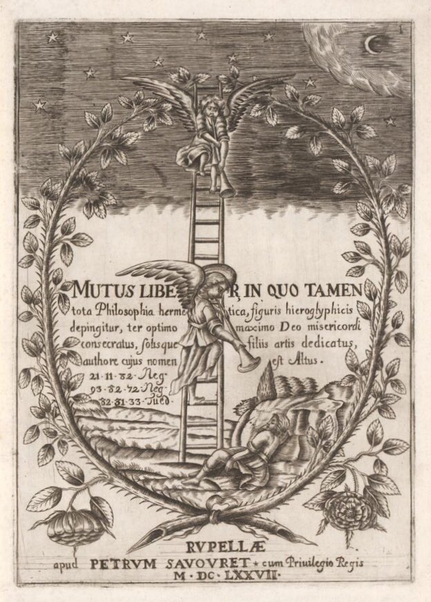 sergio_cdf's tweet photo. Mensajes ocultos en los libros. 
La foto nos muestra la portada del Mutus Liber,1677 (atribuido al boticario y estudioso en medicina Isaac Baulot) Este manuscrito contiene ilustraciones que hacen alusión a la creencia de algunas sociedades secretas... #AbroHilo https://t.co/RFTw9ijPrM
