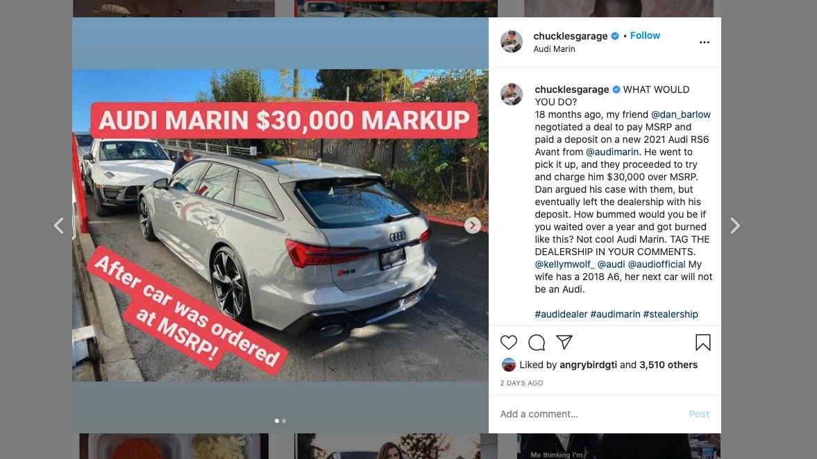 TheHooniverse's tweet photo. Last Call: Dealer markups suck, Avant Edition - https://t.co/Zb0RkeRQaZ https://t.co/Gp8ysaUYEq