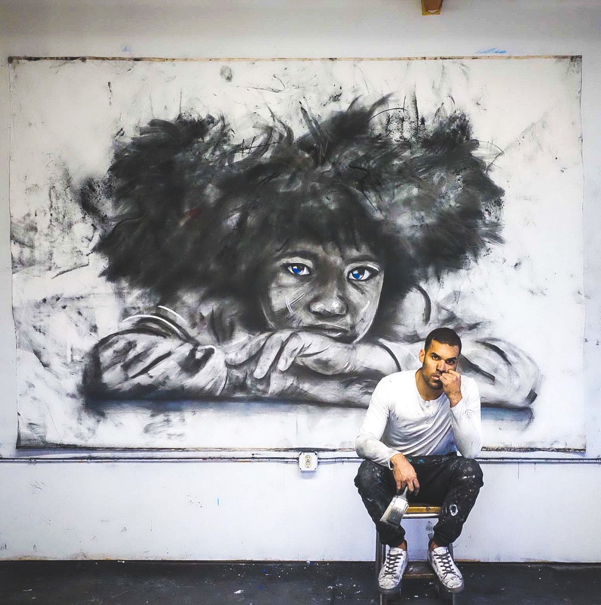 Announcing my first solo exhibition of 2021.

“Black Sheep”

These particular works, which consist of intimate portraits meticulously shaped from piles of charcoal, center around a major focal point for me in 2020, perspective. 

February 11
Los Angeles
<a href="/ArtAngelsLA/">Art Angels</a>