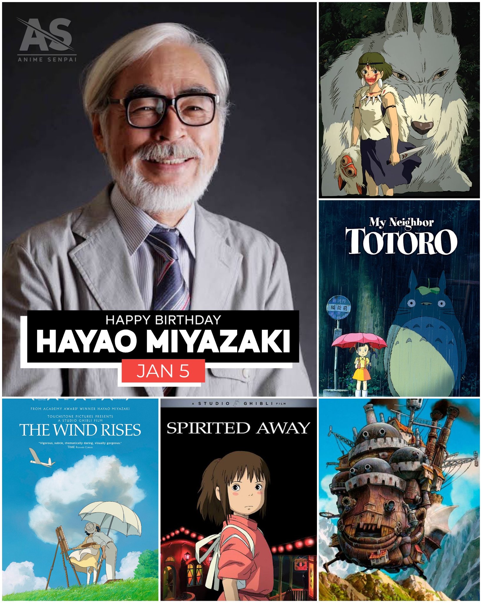 Happy Birthday To One Of The Greatest Film Directors, Hayao Miyazaki!   