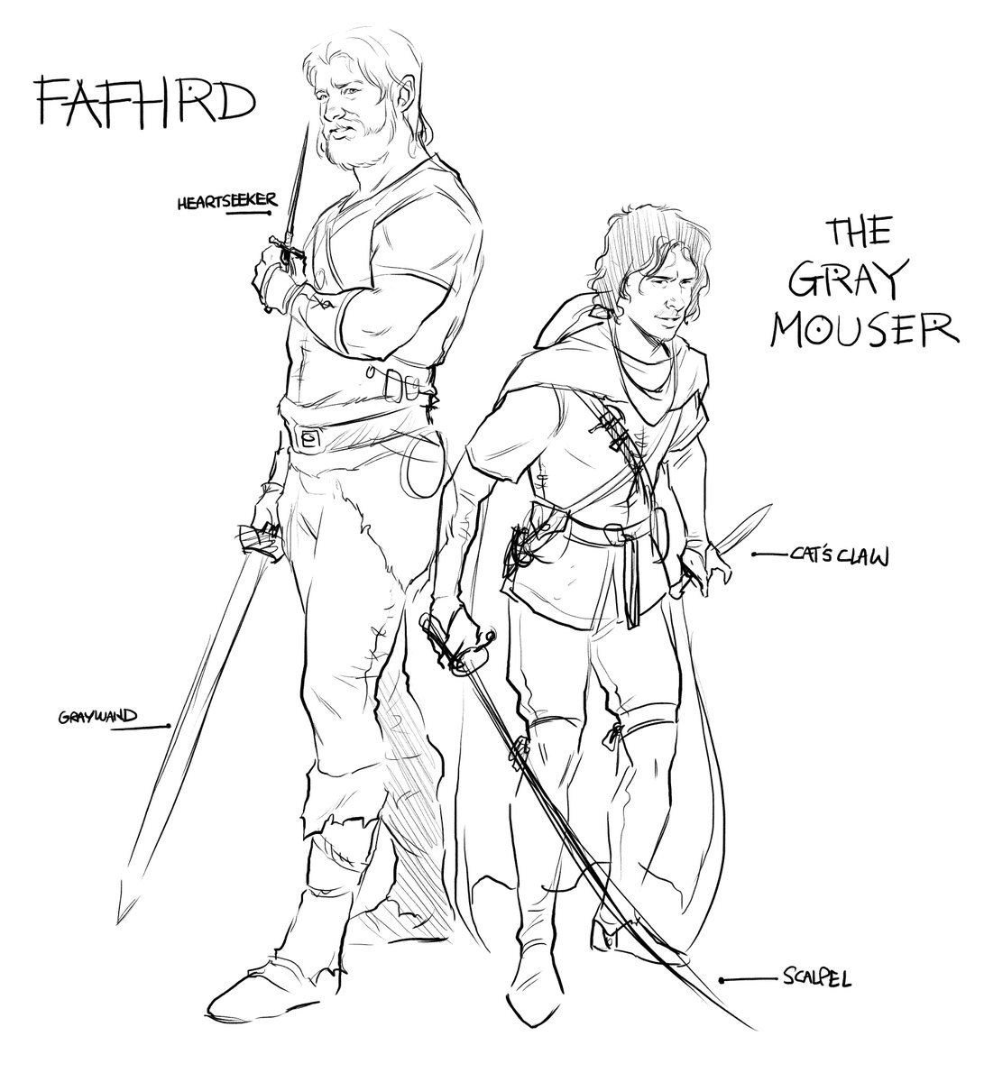 The archetypal rogues themselves, Fafhrd and the Gray Mouser. 

W.I.P. 
