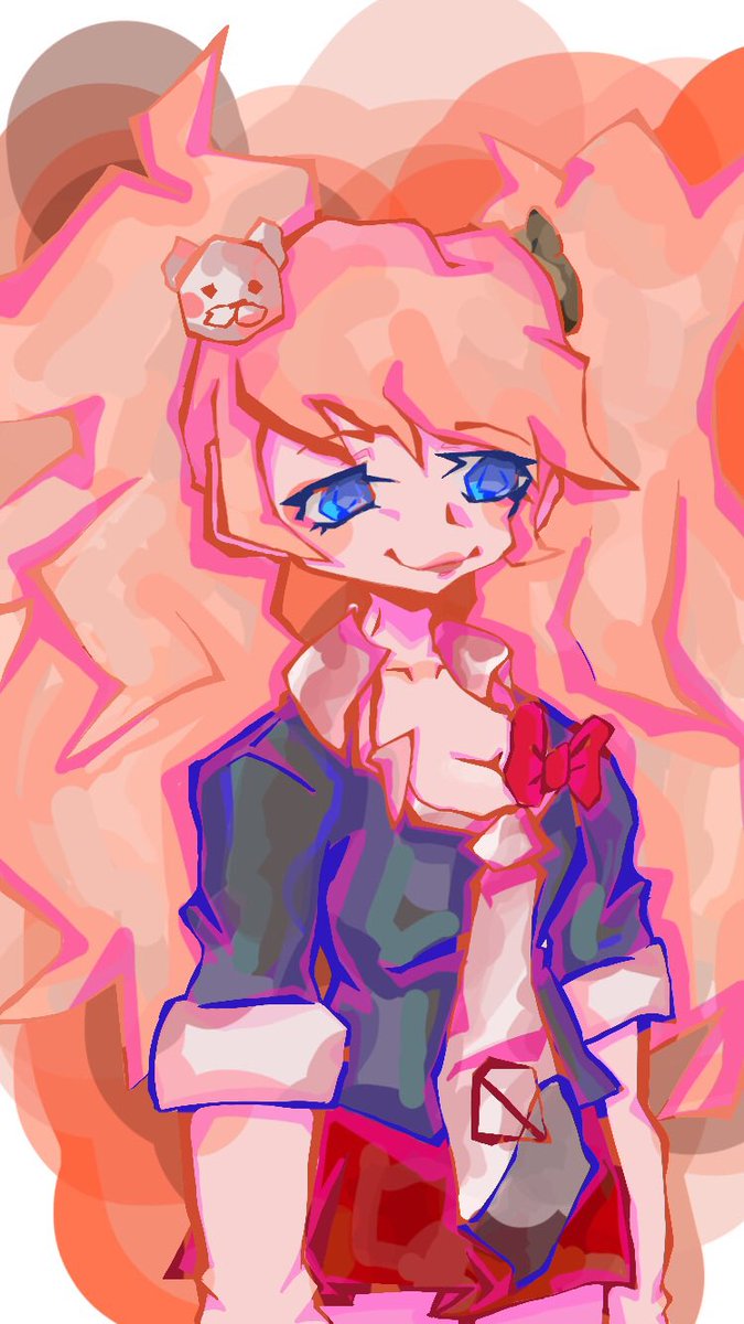 discofrogss's tweet photo. look at this cool junko fanart i’m reposting without credit!1!1!!!1!1!1!1 https://t.co/oMHxH8rEDo