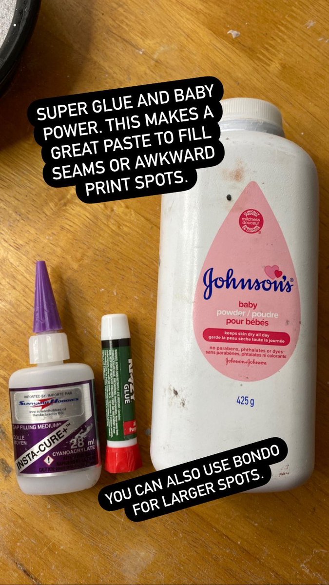 Bondo is also a good filler for larger sections like indents where the supports touched the print in FDM prints.