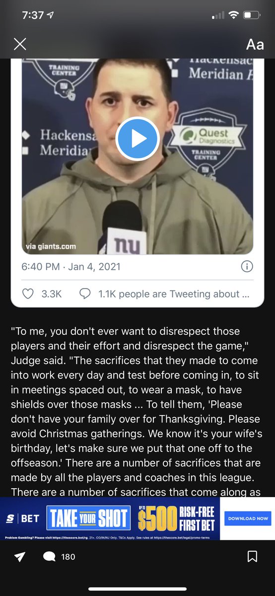 dwkessler's tweet image. @Giants  sorry for Mr. judge players ‘ “sacrifice.” spend 1 day in a healthcare workers’ job. You may re-define sacrifice... you can intubate a Covid-19 patient, return to practice and come home to your family. How many of the players “sacrificing” have saved a life? #betterwords