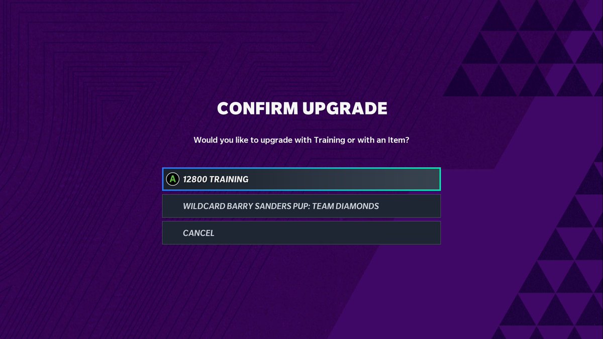 MaddenNFLDirect's tweet photo. Update: A Training option has been added to the Barry Sanders Power Up Path. https://t.co/m0W6299dyr