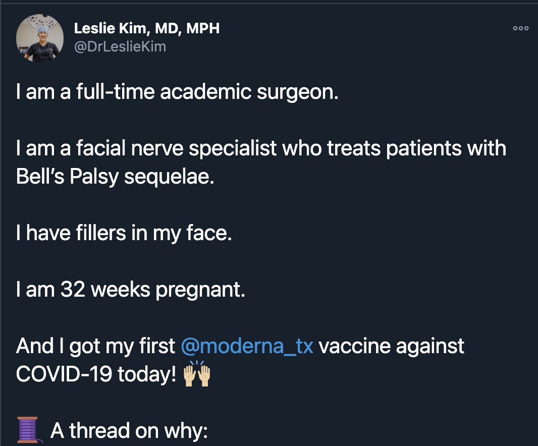 This is all "shut up pleb, expect no transparency, trust the process it will be done when it is".Here's a surgeon who got the Moderna vaccine 32wks pregnant, and "give it to those pregnant NOW" and "give it to no one at all" aren't the only options cmon. https://twitter.com/peripatetical/status/1346036304744644608