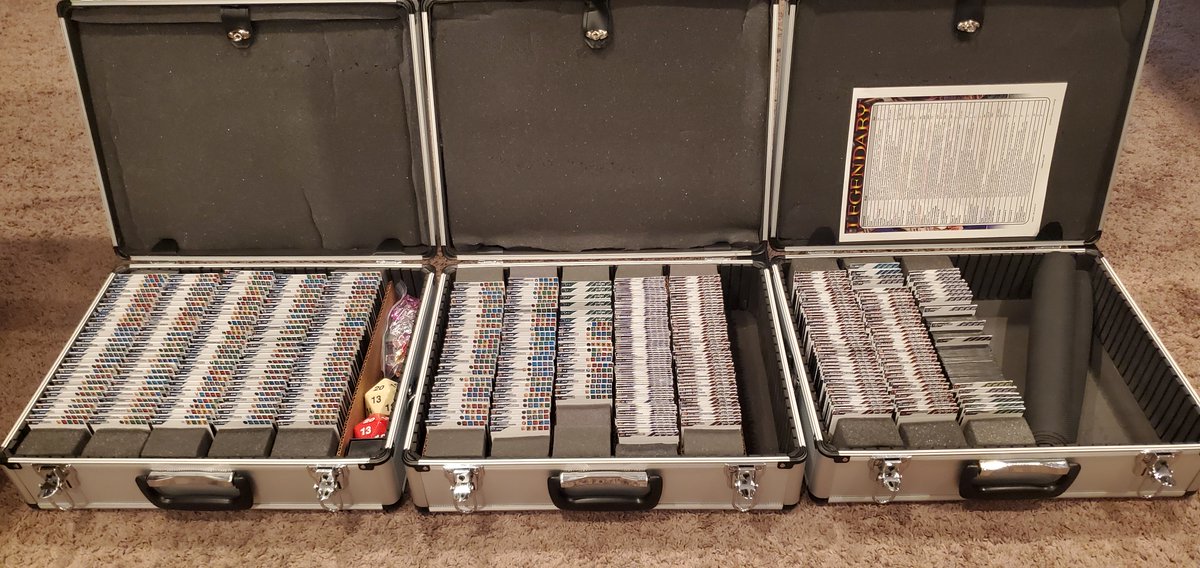 BageltopGames's tweet photo. Finally re-did my #Legendary #Marvel storage over the holidays. I still have to trim a few of the labels, but overall I'm very happy with how it came out!
 
All cards (and many foam pieces) from all expansions are included, except the duplicate cards from MCU Phase 1. 

(1/7) https://t.co/tmI8Vy3Qtk