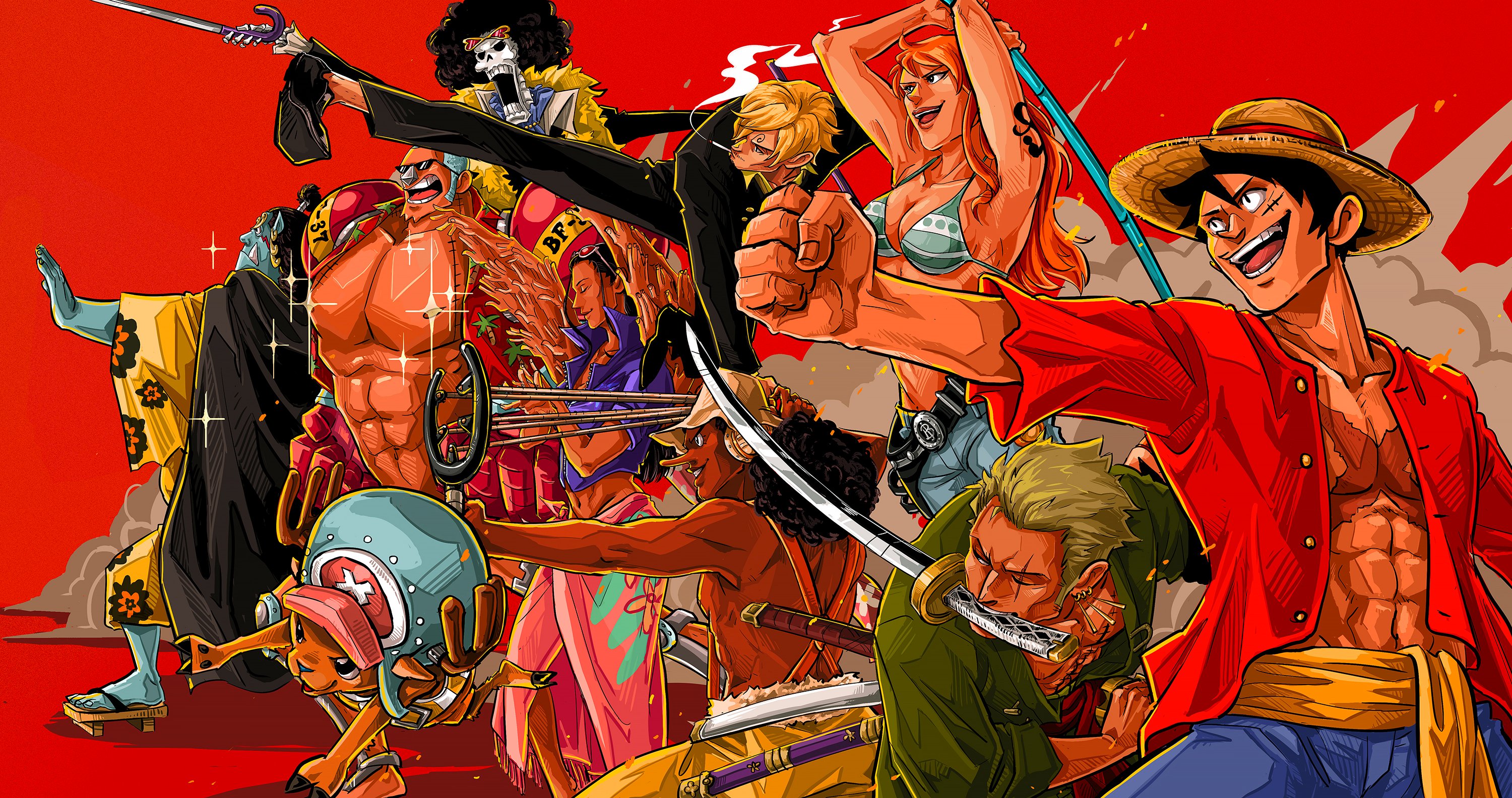 One Piece News - Mugiwaras (Arte🎨Twitter.@Greeish). #ONEPIECE