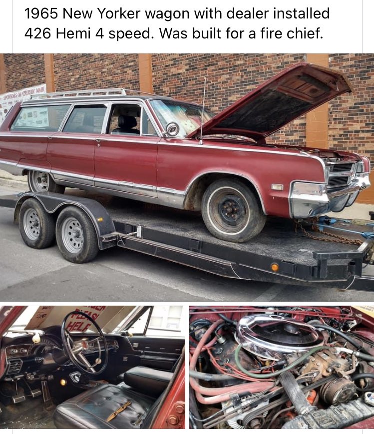 LitAndLoud's tweet photo. Sometimes these one off semi factory cars are cool. Iโd like a 4 speed hemi wagon. @NHRAReinhart @theLohnes @WFOJoe @NHRA @JohnnyAhten #FireWagon #Fireman #FirstResponders https://t.co/iwBadju9mf