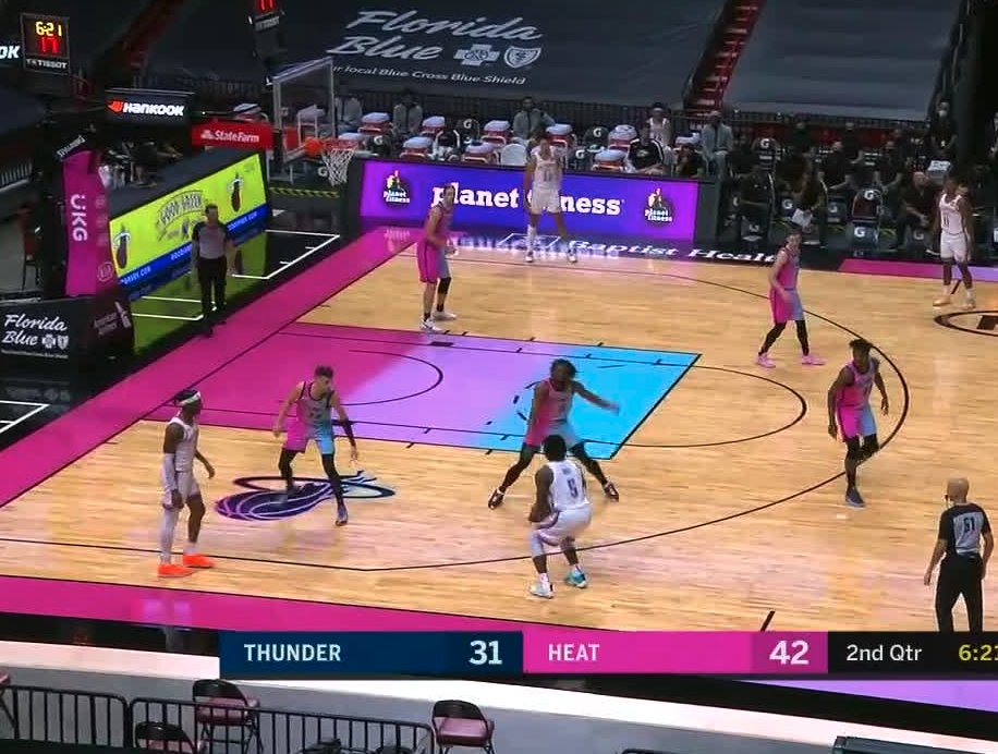 ESPN on X: The Miami Heat's new jersey/court combo is something else 😲   / X
