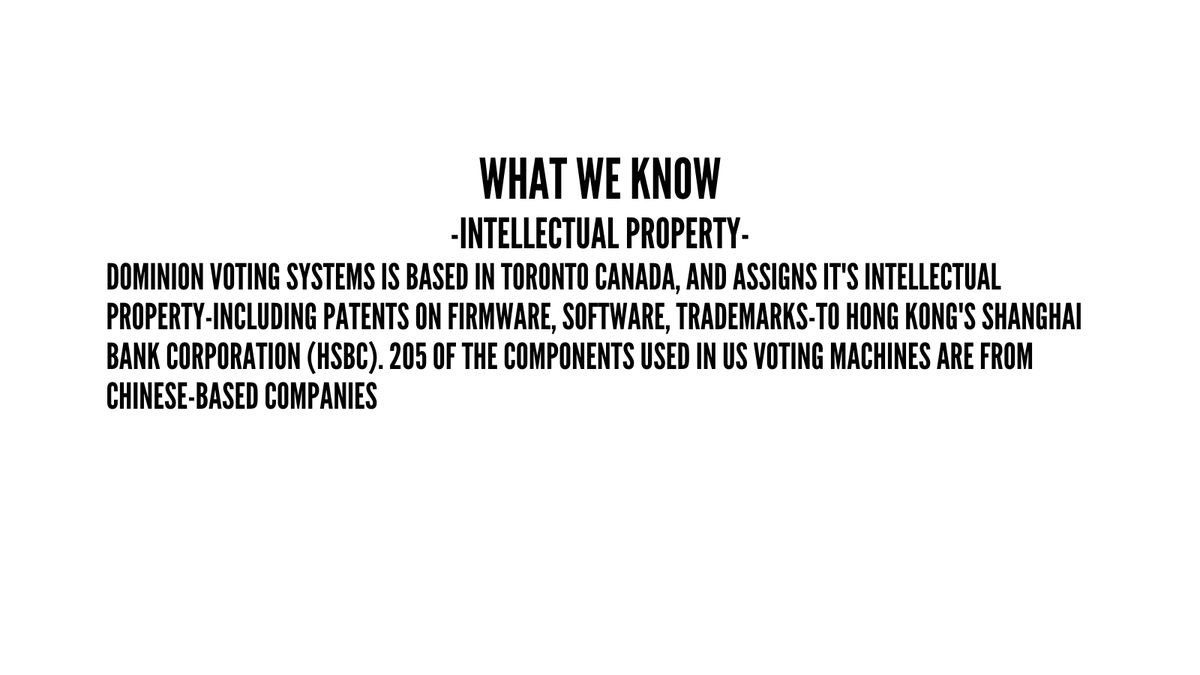 WHAT WE KNOW #2: Thanks to  @Llinwoodand many others.  #stopthsteal  #TreasonAgainstAmerica