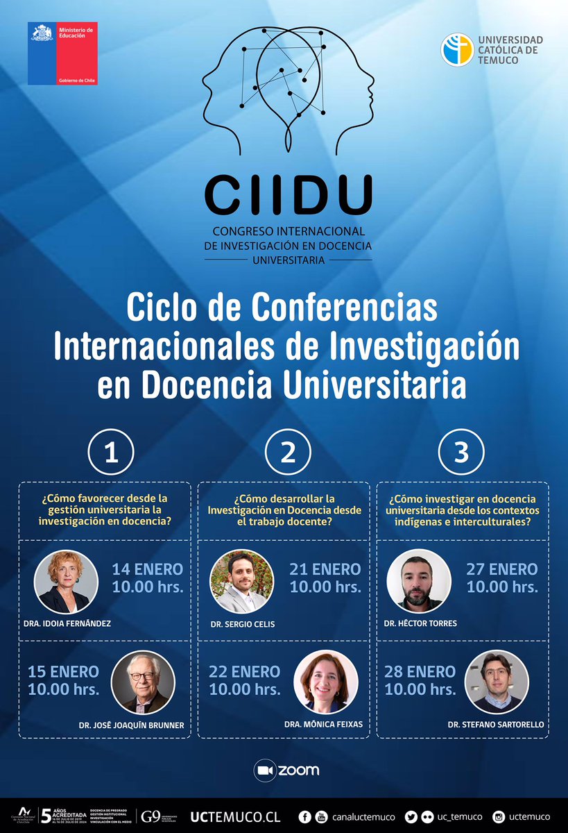 Quiere saber los alcances de la Investigación en docencia universitaria? Conocer experiencias chilenas y del mundo? Bienvenidos/as! <a href="/UC_Temuco/">UC Temuco</a> <a href="/cediduct/">CeDID - UC Temuco</a>  <a href="/eurosotl19/">EuroSoTL2019</a> <a href="/trapalaxio/">Boris Isla</a> <a href="/ppalet/">Young Jin Kim</a> <a href="/unesco_iesalc/">UNESCO IESALC #EducaciónSuperior #HigherEducation</a> <a href="/milenio_EdSup/">Núcleo Milenio Educación Superior</a> <a href="/feixas_monica/">Mònica Feixas</a> link inscripción: forms.gle/pPSbwku3zSbAbj…
