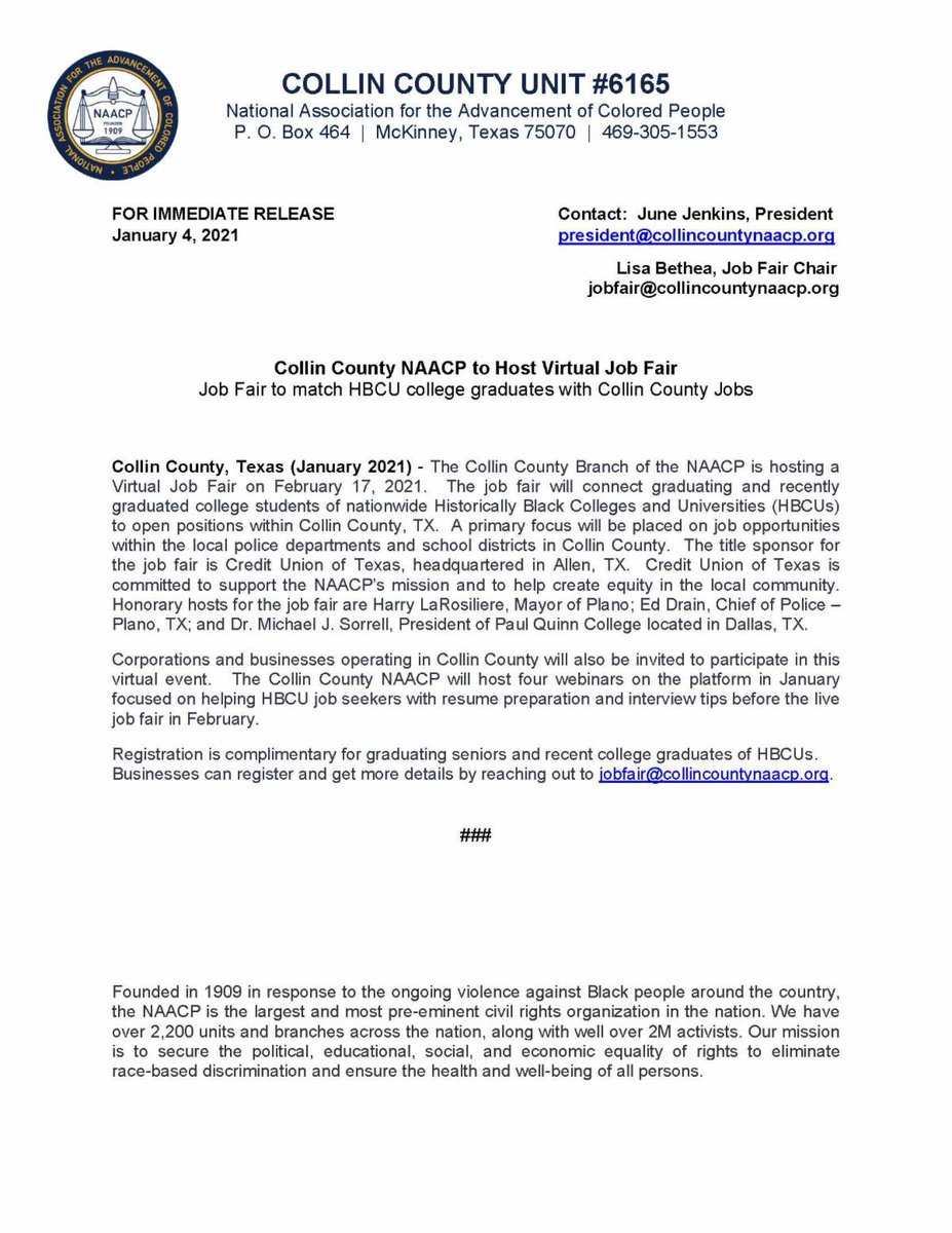 Collin County NAACP tweet media