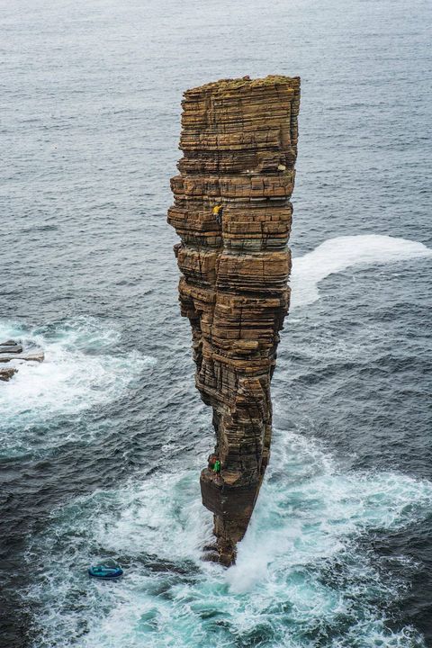 Peter Vintoniv and Andrew Burr on The Original route (5.9) 
North Gaulton Castle, Scotland 

 #rockclimbing #epicrockclimbing #sportcliming #multipitchclimbing #multipitch #scotland #climbscotland #epicclimbing #bucketlist #adventure #wow