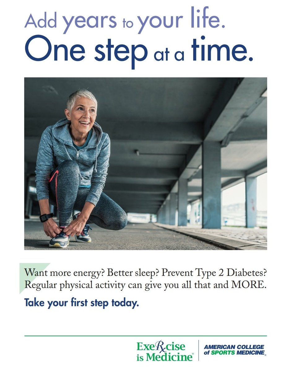 There are initiatives like this one from  @eim and  @ACSMNews, which aim to empower medical professionals to promote  #ExerciseIsMedicine