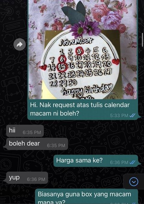 Since ramai request nak baca conversation, I attached sini ya. Dari awal order sampai I malas nak layan dah.Note that seller ni kat Kelantan. I order untuk majlis bertunang kat kampung.