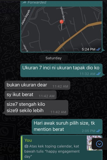 Ni bila kek dah sampai. I rushing sikit sebab MUA dah sampai.