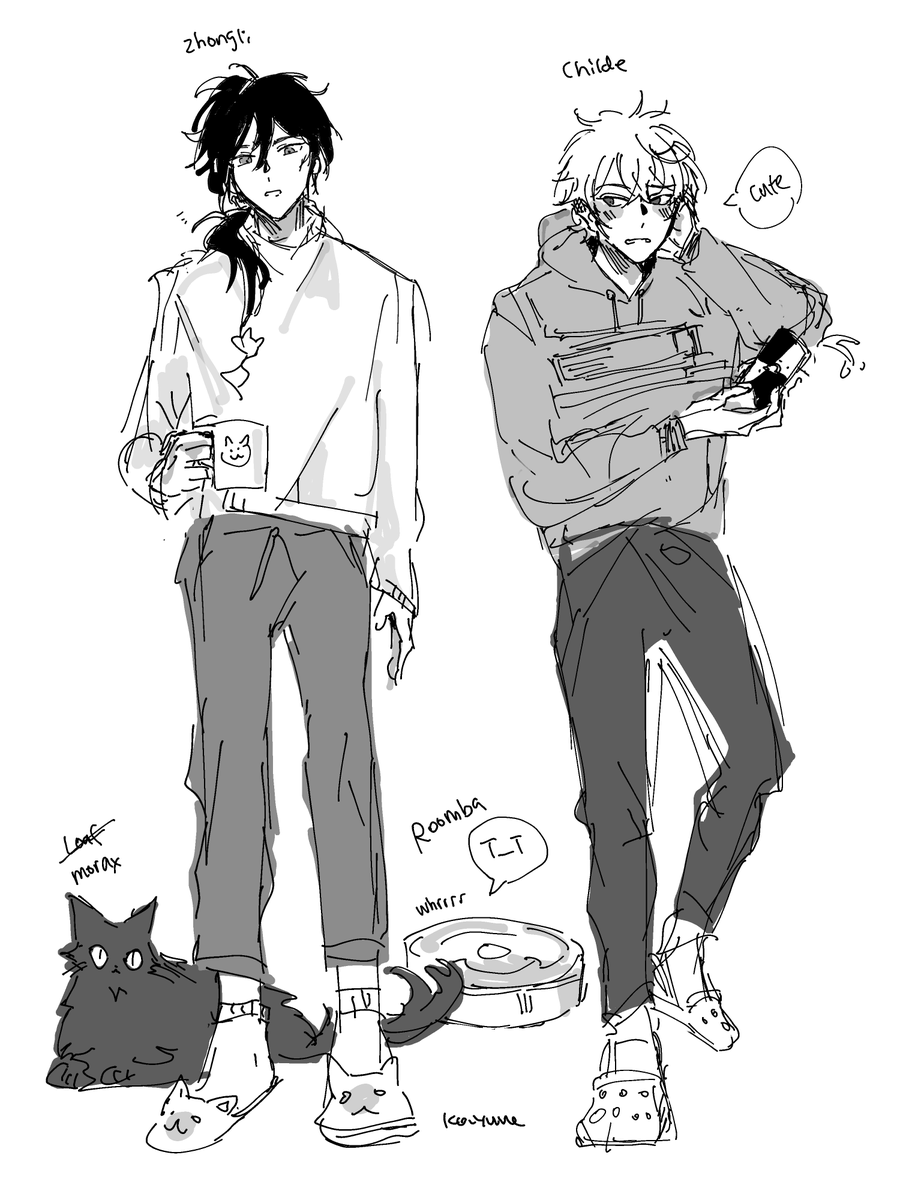 #GenshinImapct #原神 some lq chili scribbles based on @birdsofpasssage 's "and they were roommates" 

pls give it a read i owe it all my serotonin from the past week 