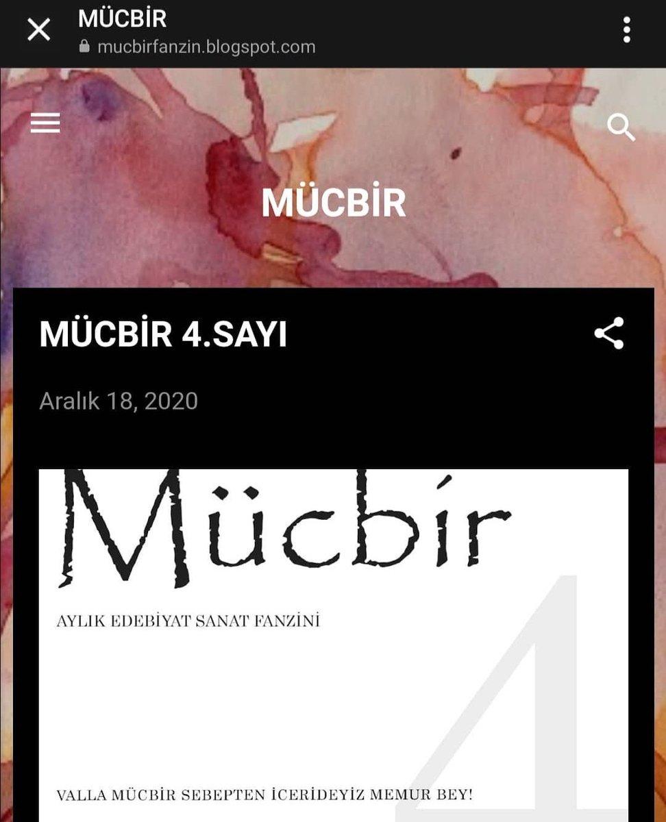 Sevgili arkadaşlar, Mücbir'in yeni sayısına blogdan ulaşabilirsiniz. Keyifli okumalar.