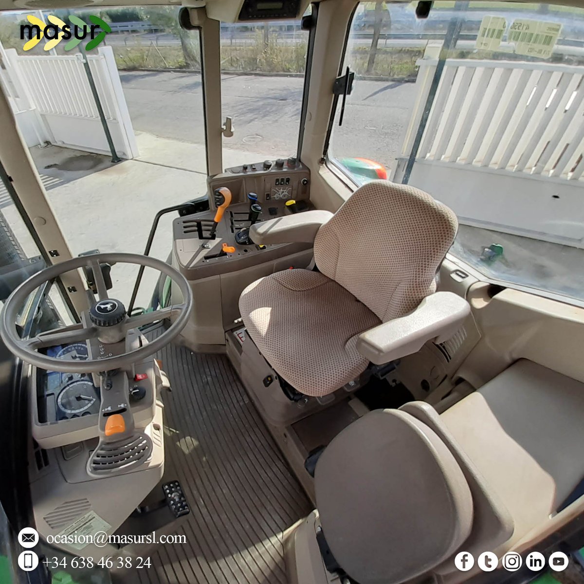 Masursl's tweet photo. Empezamos el año con tractores nuevos de #ocasión que nos han entrado en stock, como este #JohnDeere 6130M de potencia media, uno de los más vendidos por nuestra marca: #tractor
🗓 2013
⏱ 8856
➡ TLS (Suspensión delantera)
🕹 PowerQuad Plus.
💶 45.000€ + IVA
📱+34 638 46 38 24 https://t.co/tPYT624tUi