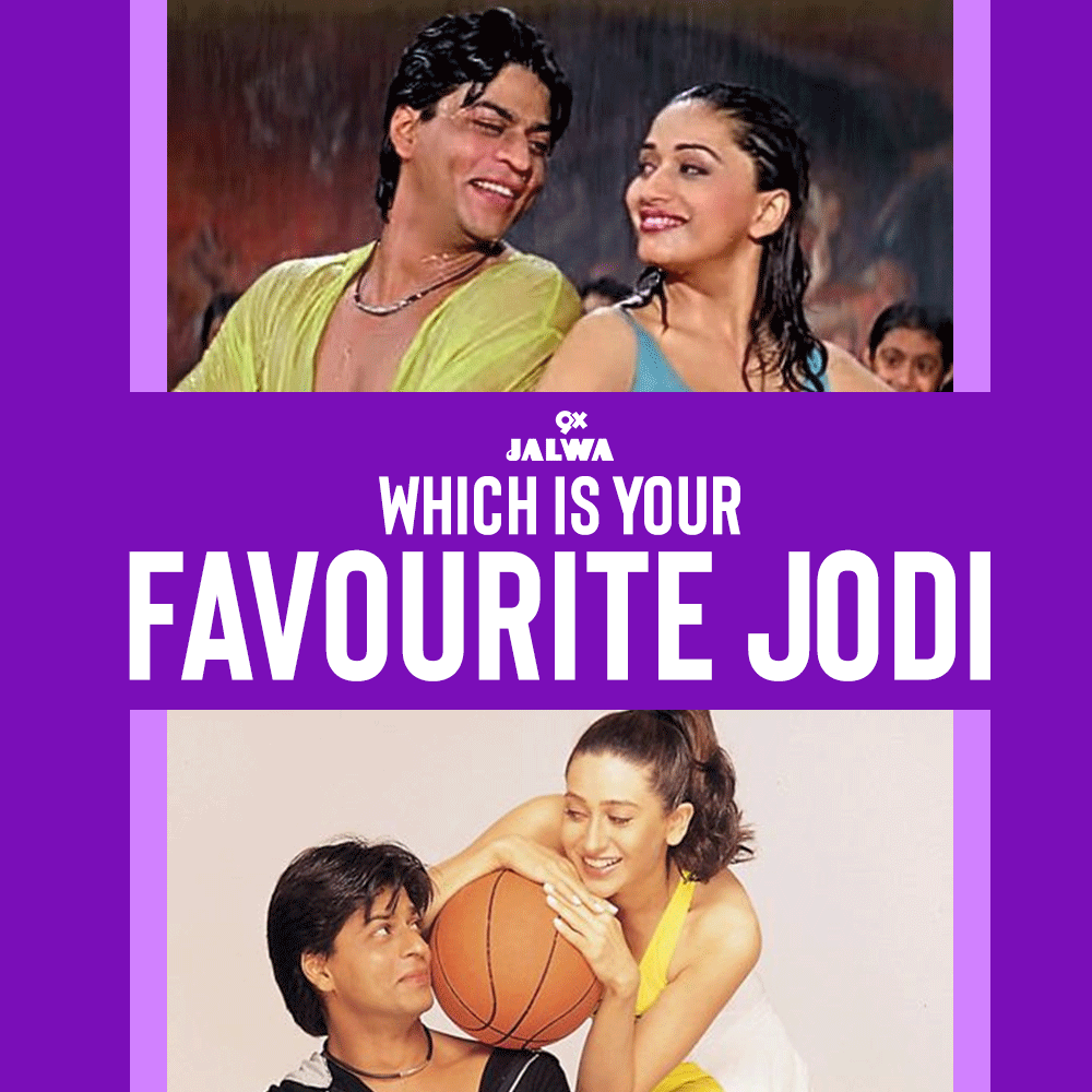 9XJalwa's tweet photo. Comment and tell us which of these two is your favourite jodi - SRK &amp; Madhuri OR SRK &amp; Karisma.
#ShahRukhKhan #SRK #SRKians #Srkian #madhuridixit #karismakapoor https://t.co/xpBG32Eket