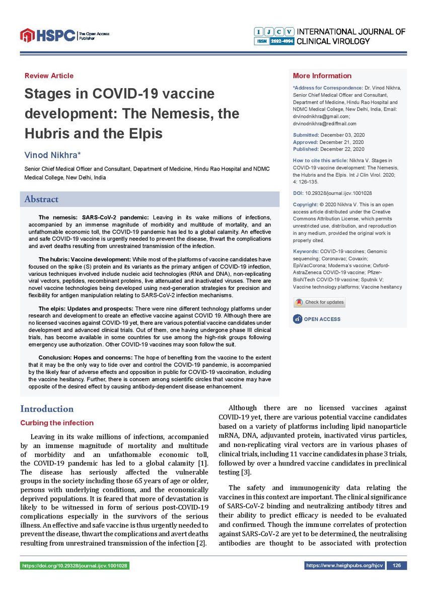 Vnikhra's tweet photo. My latest paper in International Journal of Clinical Virology
PDF:     https://t.co/2l5YYyCNc5
HTML:  https://t.co/qfRsC8MDmP
DOI:     https://t.co/g2w4sWltOM https://t.co/lwyh6wCJke