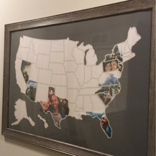 A photo map of the United States.