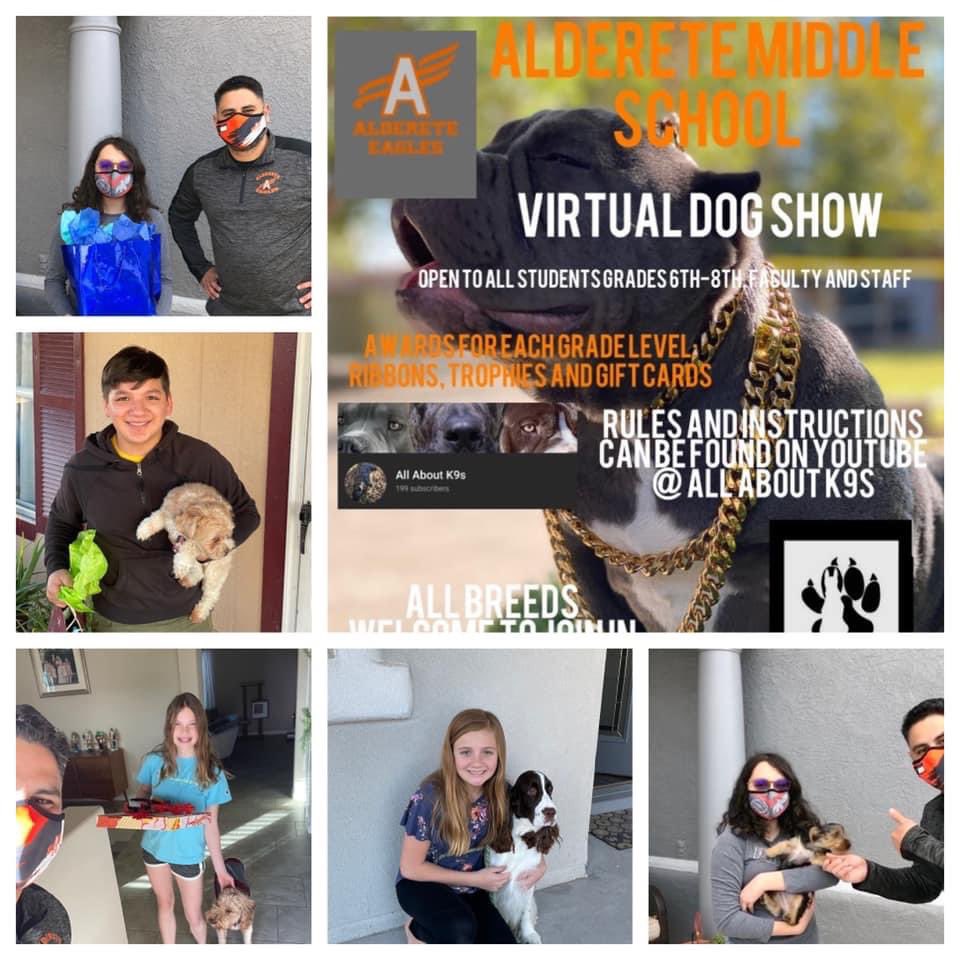 Alderete_Eagles's tweet photo. It was great to meet some of the stars of the AMS Virtual Dog Show. 🐕🏆Thank you to all who participated and submitted such amazing videos!  Thank you Saul Tercero from Tercero K9 Protection Training for donating all of the prizes and his time to our AMS Virtual Dog Show. 🧡🦅 https://t.co/42G7efJEGz