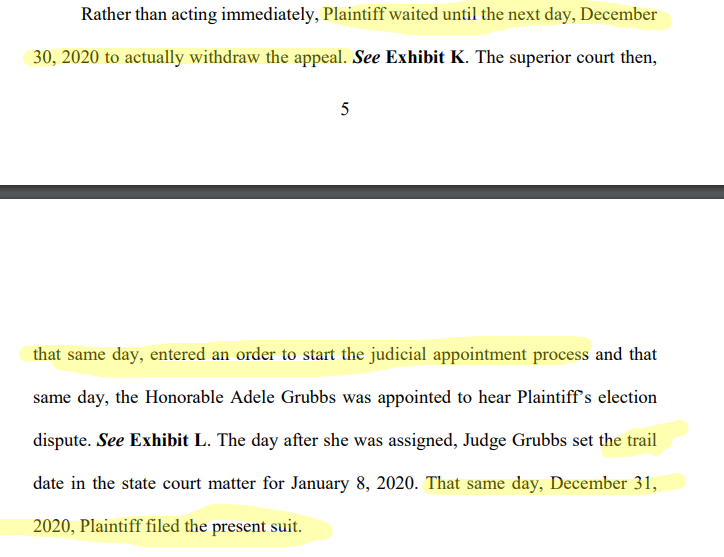 After being tapped on the head by the judge with "hey, idiots, if you wanted me to do anything you need to withdraw the notice of appeal" they wasted another day before doing it, at which point the state court kicked into gear