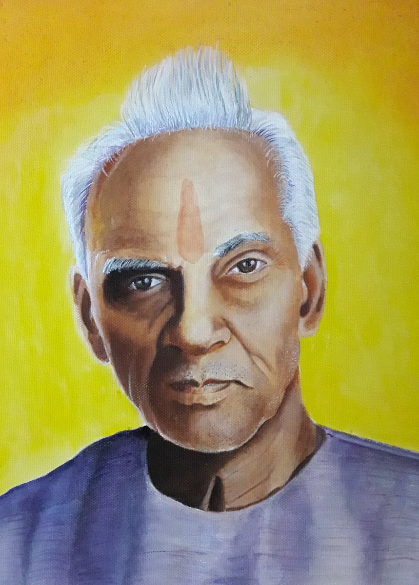 My new work #portrait #SriRamSharmaAcharya #GayatriPriwar #Shantikunj #Haridwar #gratitude #prayers #AcrylicColour #artwork #Art #Artist #ArtistOnTwitter