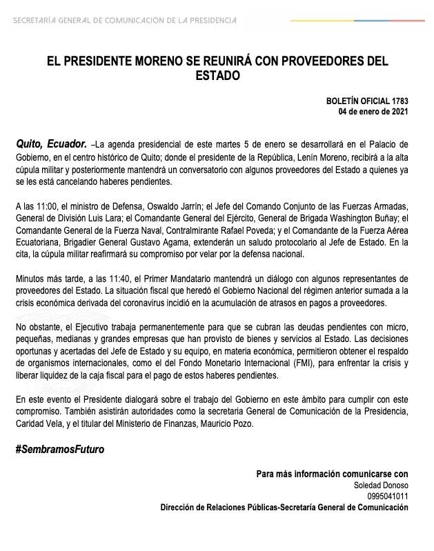 ProveedoresI's tweet photo. A nosotros NO NOS CONVOCARON
Tampoco nos PAGAN
@Lenin @FinanzasEc @ecuavisa @tctelevision @teleamazonasec @elcomerciocom @eluniversocom @CarlosVerareal @dayannamonroy @LeninArtieda @pichinchauniver https://t.co/sooV0uJRCS