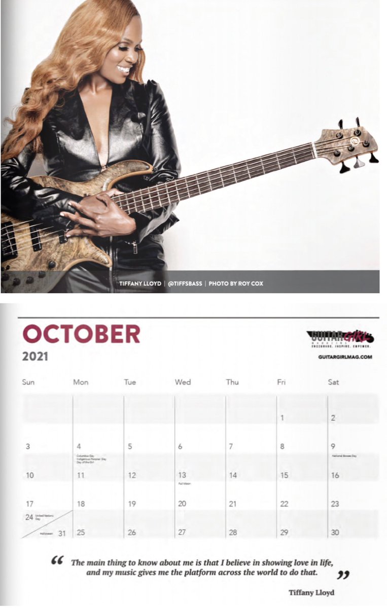 tiffsbass's tweet photo. Ms. October 2021! I’m elated! 💃🏽 Thank you @guitargirlmag and @ElixirStrings !!
Tweeties!: Please purchase your copy!!https://t.co/czo1t3pHi7
**Sign up for my e-newsletter to receive up to date TiffsBass news https://t.co/czo1t3pHi7
𝒯𝒾𝒻𝒻𝓈𝐵𝒶𝓈𝓈®️
#tiffsbass https://t.co/iK0AwfU4mj