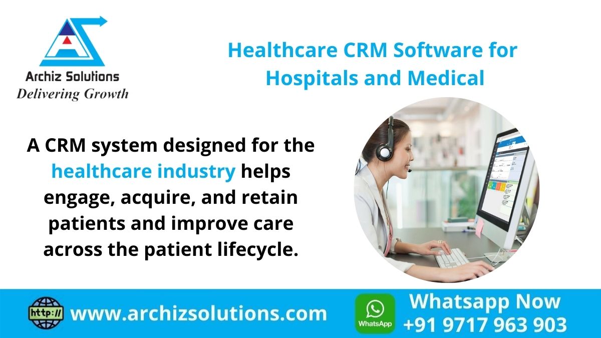 ArchizSolutions's tweet image. Healthcare CRM Software for Hospitals and Medical
A #CRMsystem designed for the healthcare industry helps engage, acquire, and retain patients and improve care across the patient lifecycle.

#archizsolutions #hospitalcrm #crmforhospital #management #online #healthcare