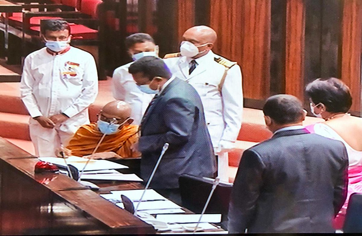 The Hon. (Ven.) Athuraliye Rathana Thero took the official oath / Affirmation  as Member of Parliament a short while ago.
#LKA #SriLanka #ElectionSL #9thparliamentLK #SLparliament