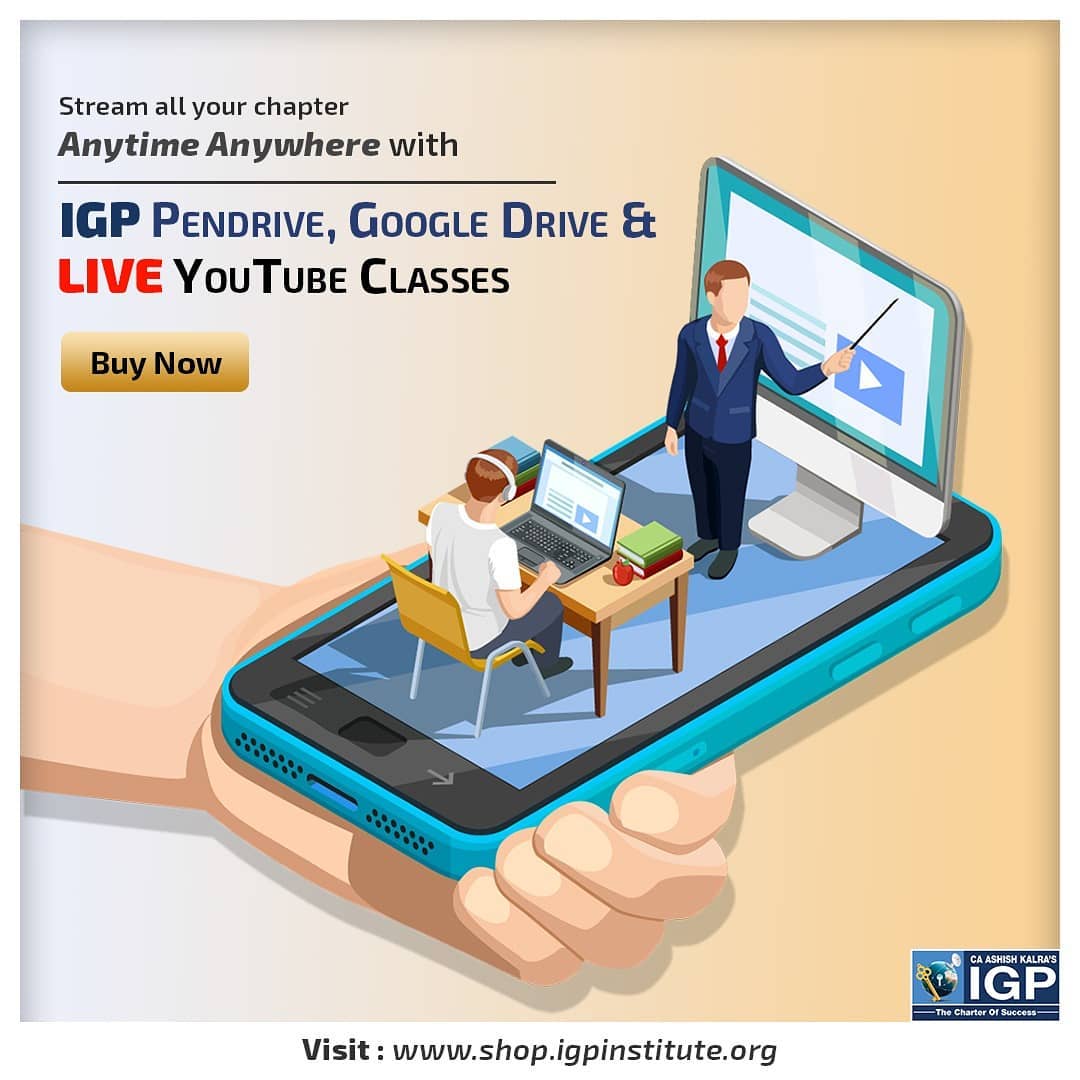 Stream all your Classes Anytime Anywhere with #IGP Pendrive, Google Drive and 🔴 #LIVE YouTube Classes

#igppendrive #igpclassesca #charteredaccountant #companysecretary #caashishkalra #castudents #caaspirants #costmanagementaccounting #igpinstitute