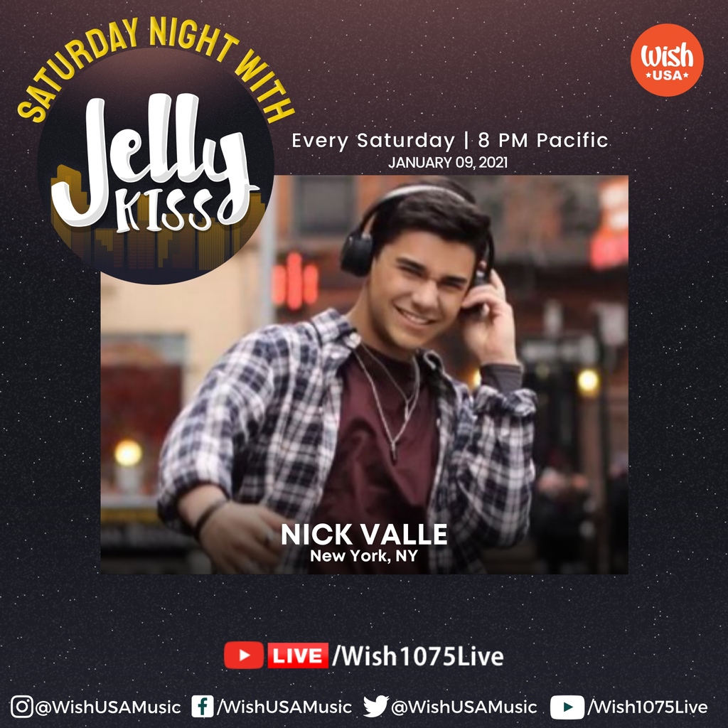 East coast multi-talent coming your way on January 9 as Nick Valle performs live on Saturday Night with Jellykiss!

#litvoices #wishusamusic #wishusa