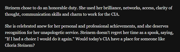 Pottinger’s father knew Deep Throat as a senior lawyer for Nixon; while he grew up, his stepmother was the leading feminist of her generation and happened to be a CIA agent 44/