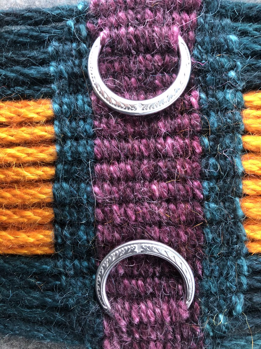 HomesteadwView's tweet image. Available- 32” hand dyed and woven mohair roper cinch