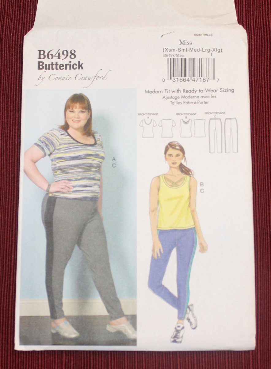 quilts_more's tweet photo. Work Out Sewing Pattern, Exercise Top, Pants, Semi-Fitted, Butterick 6498, Connie Crawford, Extra Small, Small, Medium, Large, Extra Large https://t.co/tnoY1YNvGv #Etsy #ImagineQuiltsAndMore #FittedPants https://t.co/vcg6jSOY6q