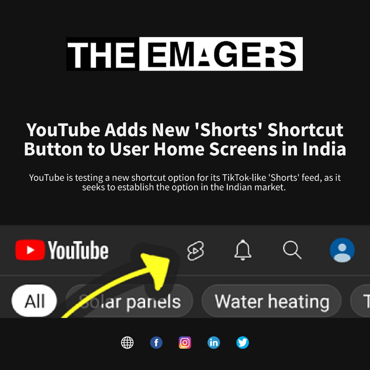 YouTube Adds New 'Shorts' Shortcut Button to User Home Screens in India
#lucknow #delhi #india #mumbai #uttarpradesh #lucknowblogger #lucknowcity #love #instagram #lucknowdiaries #lucknowi #kanpur #kolkata #photography