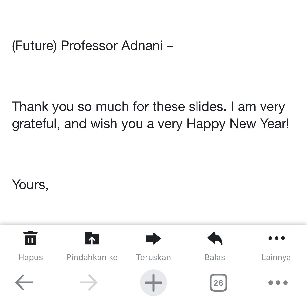 Qorin Adnani On Twitter We Never Know What The Future Holds But How Sweet And Kind This Message I Received Today From A Real Professor Long Roads To Go There For Sure