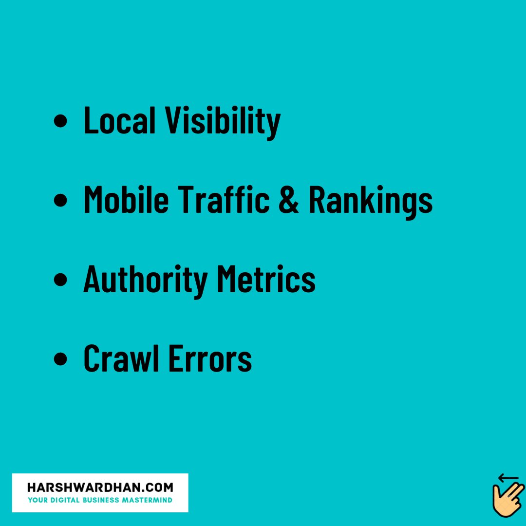 Harshwardhan_K's tweet photo. SEO in 2021 is important than ever before. You need to consistently work on your SEO Game. 
Here are few important metrics which you need to take care of without a fail. 

Check out these suggestions and let me know which ones you analyze in the comments below!

#seo #seotips https://t.co/n3vS0n2QIw