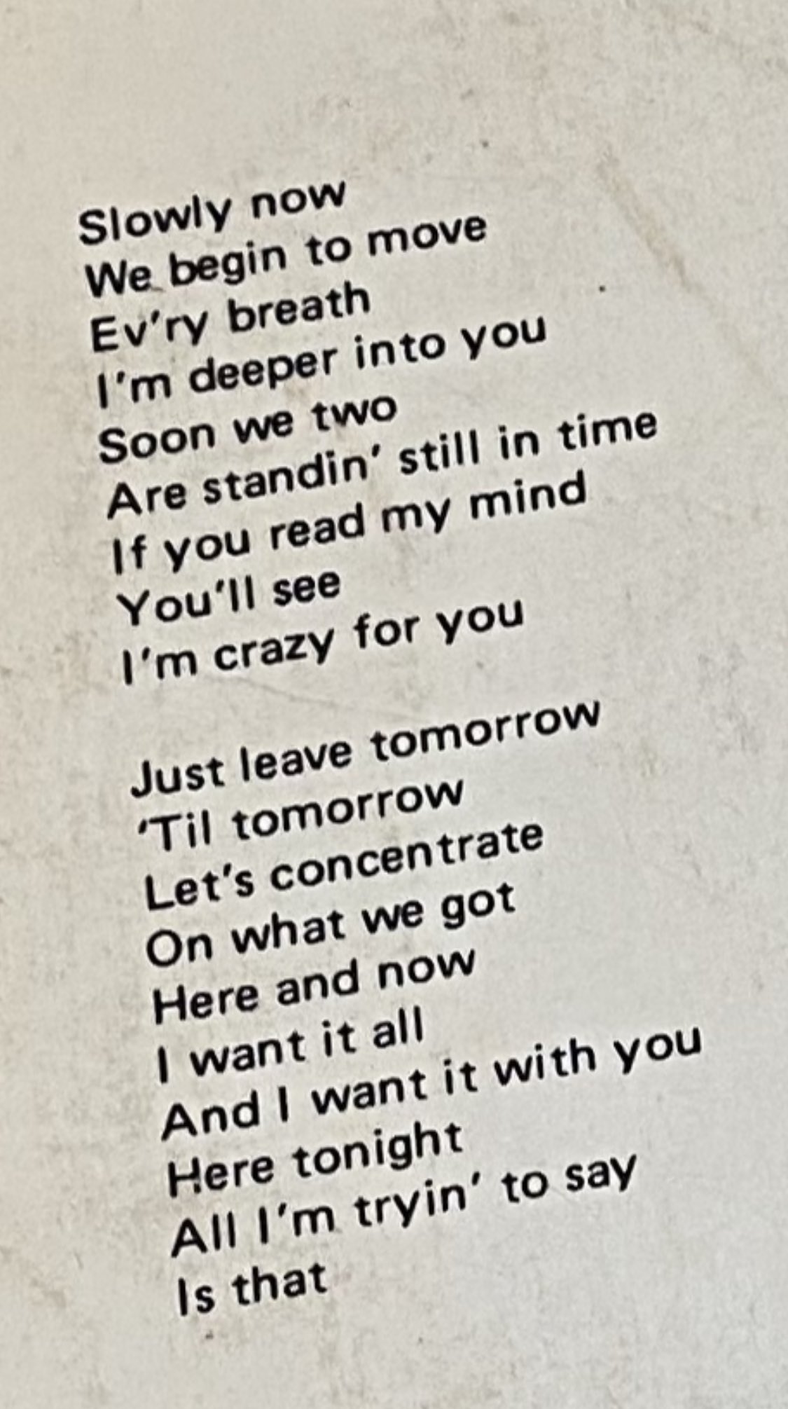 Crazy For You Lyrics Madonna