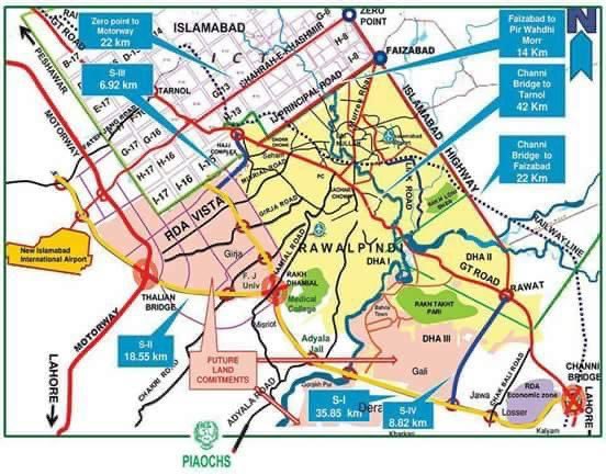Rawalpindi Ring Road Project Map 2021 Vengeance Is Mine! On Twitter: "Survey Of 40 Kms Rawalpindi Ring Road Land  Completed. The Project Would Have Interchanges At Eight Different Locations  Including #Radiopakistan, #Rawat, #Chakbeli, #Adyala, #Chakri, #M2 Mor,  #Islamabad