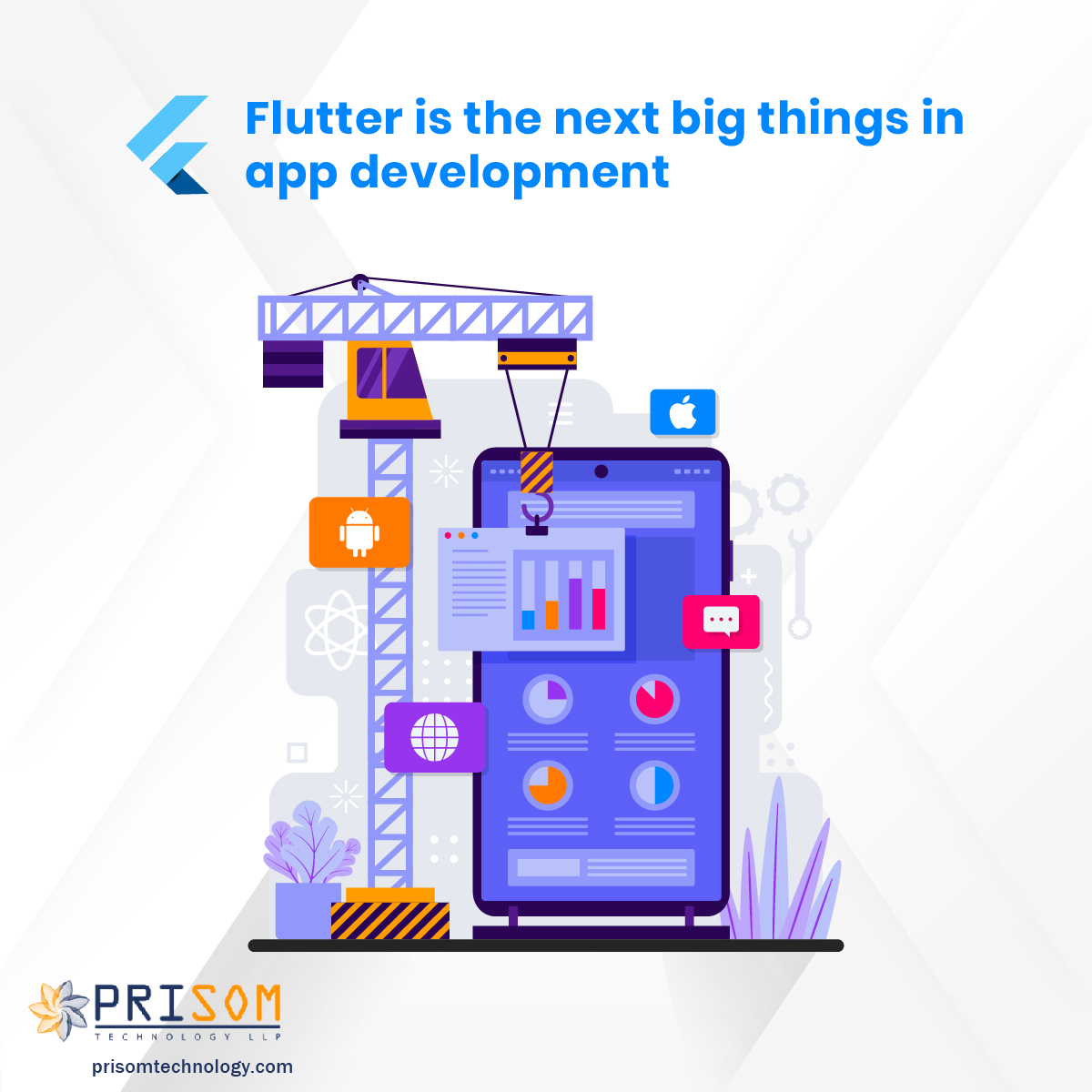 #Flutter is going to be the next big thing when it comes to #mobileappdevelopment. It is easier to learn and fun to build apps on #FlutterSDK.

Get us in touch to know more.
🌐 prisomtechnology.com
☎  +91 6353917863, +91 9033013929
📧 info@prisomtechnology.com