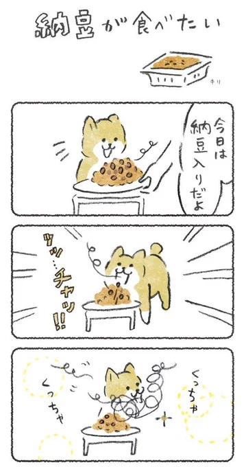 納豆が食べたくて食べたくて仕方ない犬#豆しばこつぶ 