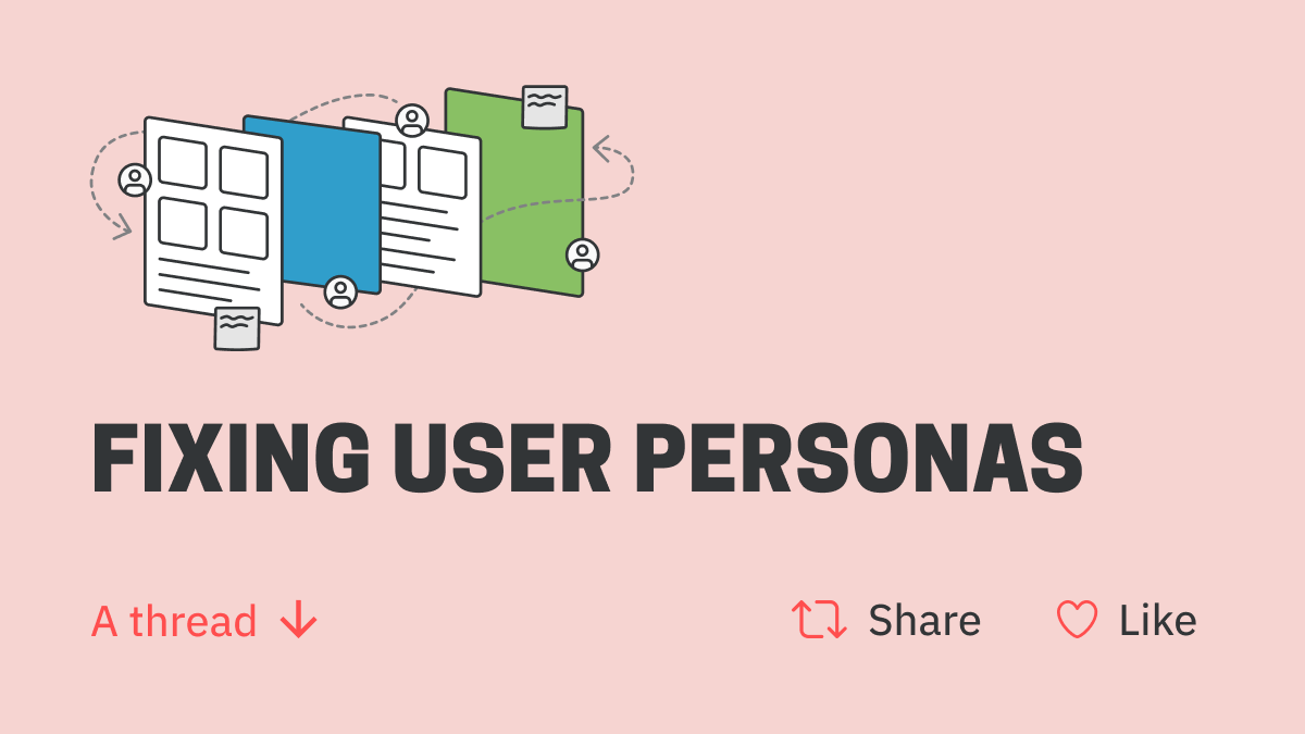  User personas can be controversial and problematic. Lots of us have had bad experiences with them. Here are a few reasons why your personas may be failing, and some fixes to turn them into a useful resource.[thread ]